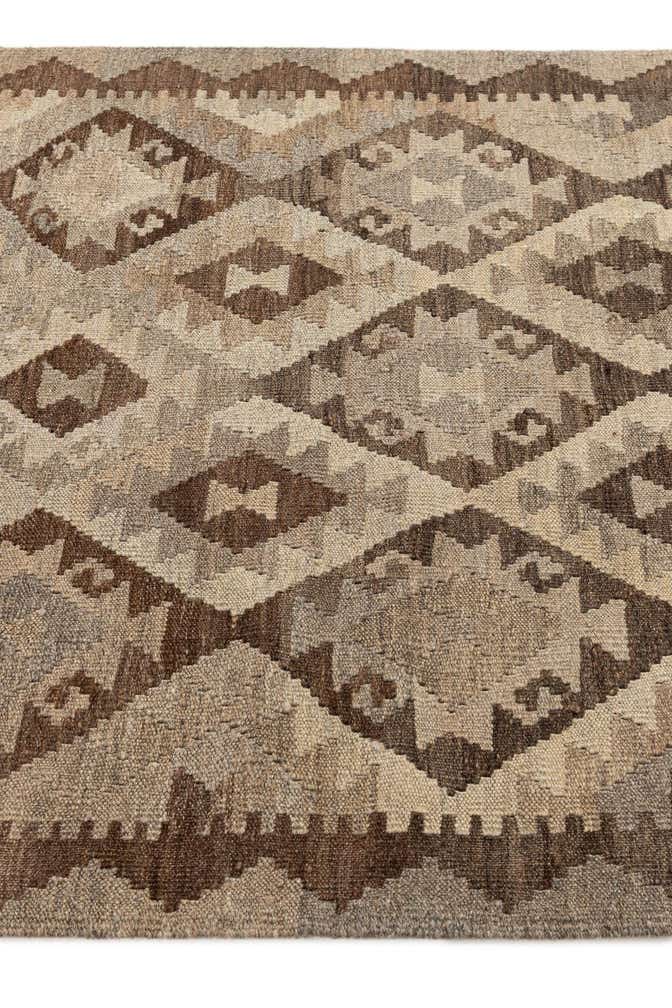 3' 5 x 4' 9 Hand Woven Kilim Maymana Wool Rug
