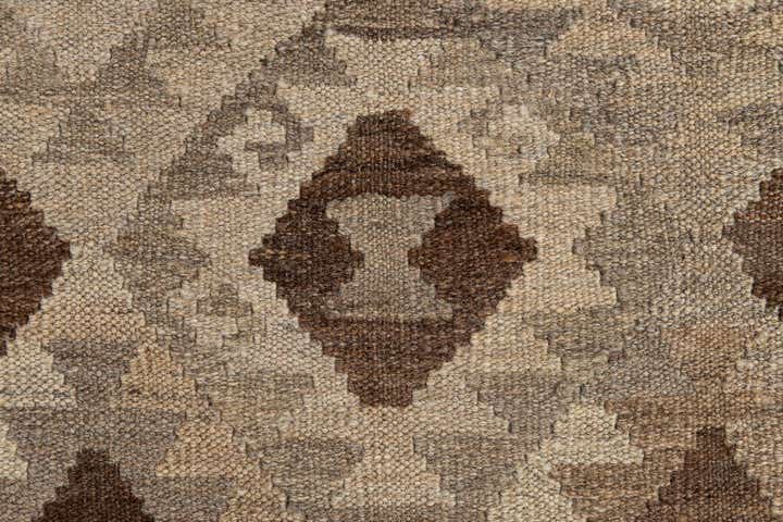 3' 5 x 4' 9 Hand Woven Kilim Maymana Wool Rug