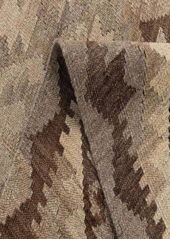 3' 5 x 4' 9 Hand Woven Kilim Maymana Wool Rug