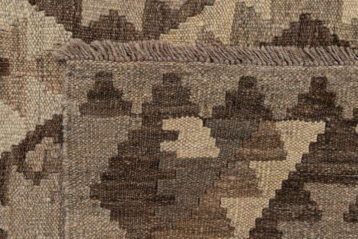 3' 5 x 4' 9 Hand Woven Kilim Maymana Wool Rug