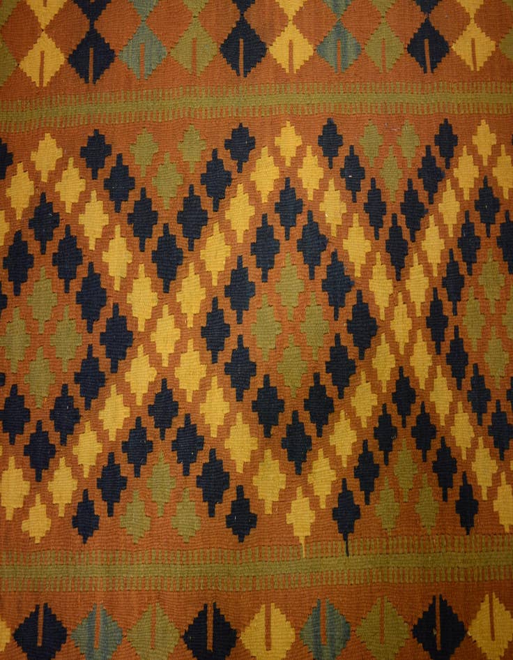 Detail image of 3' 3 x 6' 3  Hand Woven Kilim Maymana Wool Rug