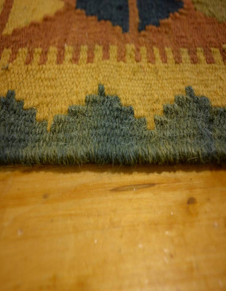 Detail image of 3' 3 x 6' 3  Hand Woven Kilim Maymana Wool Rug