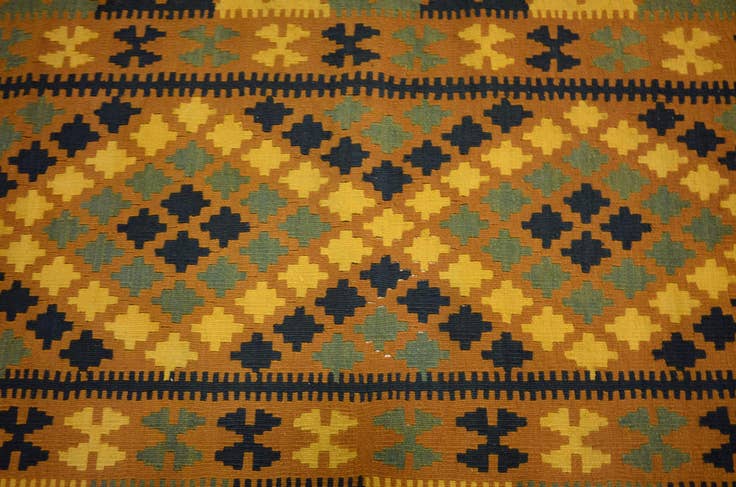 Detail image of 3' 4 x 6' 5 Hand Woven Kilim Maymana Wool Rug
