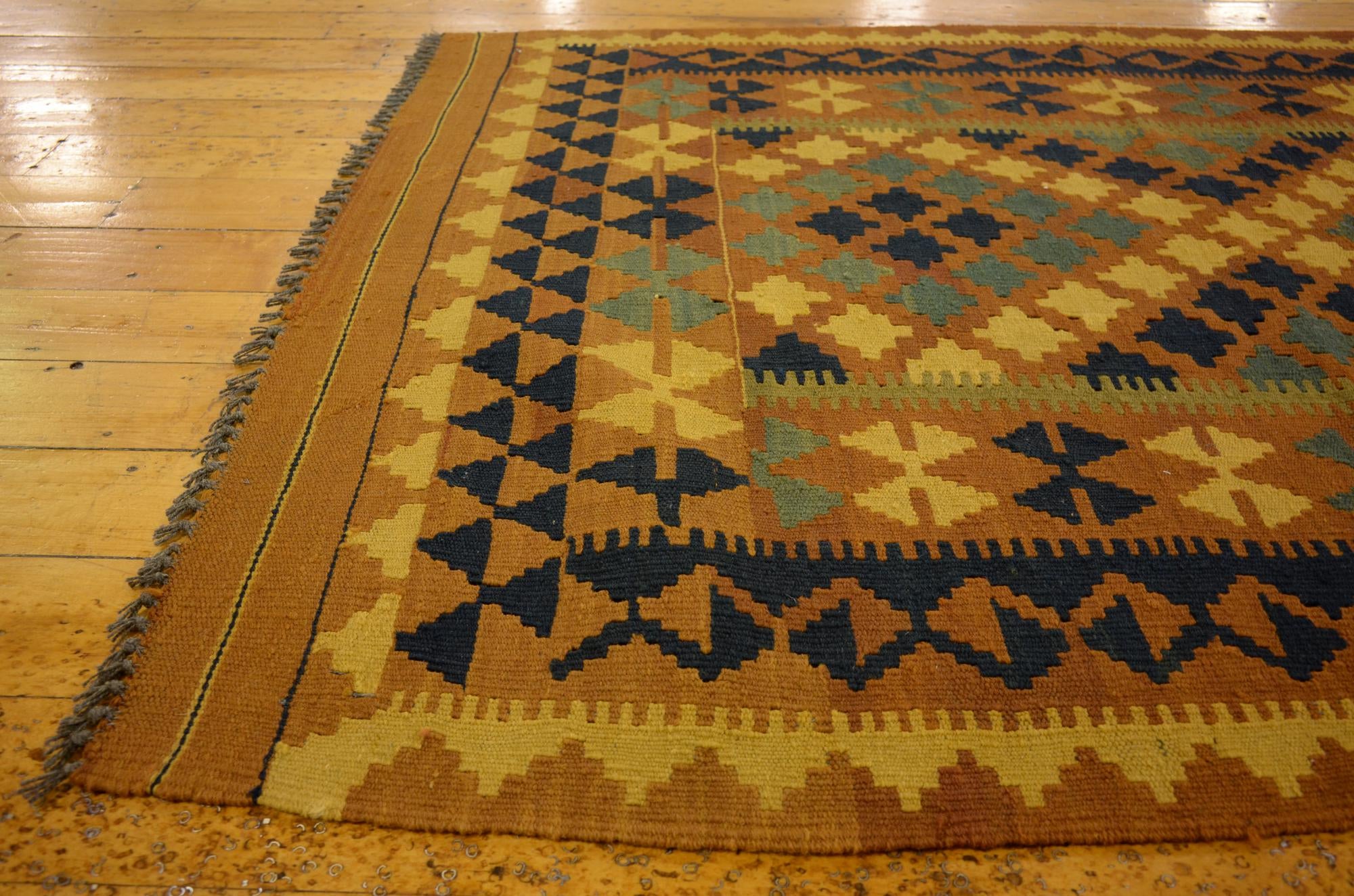 3' 3 x 6' 6 Hand Woven Kilim Maymana Wool Rug