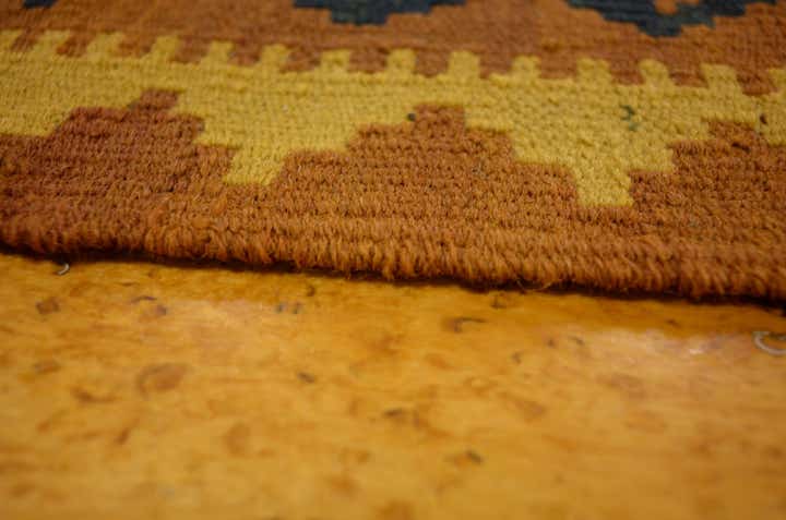 3' 3 x 6' 6 Hand Woven Kilim Maymana Wool Rug