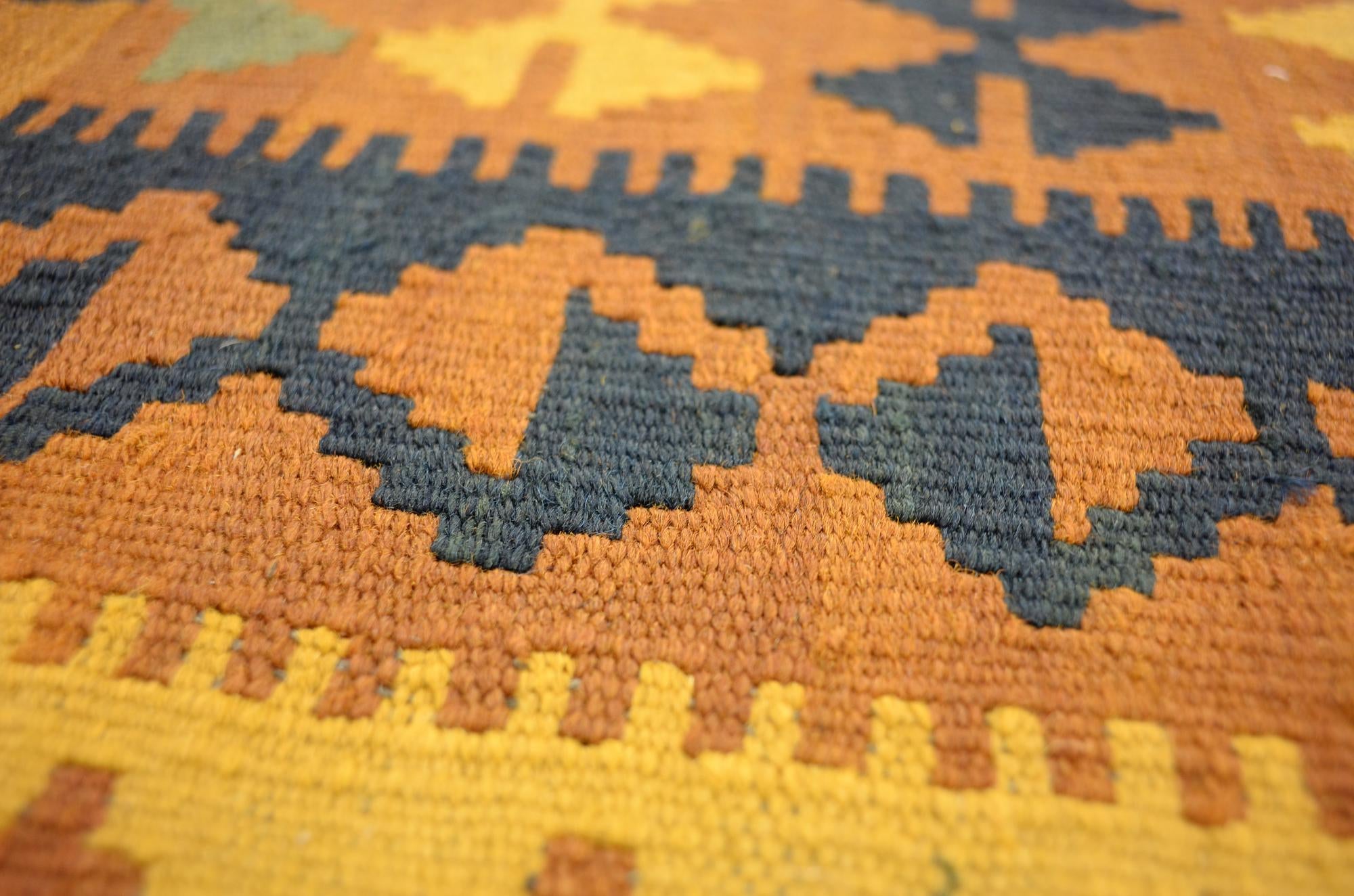 3' 3 x 6' 6 Hand Woven Kilim Maymana Wool Rug