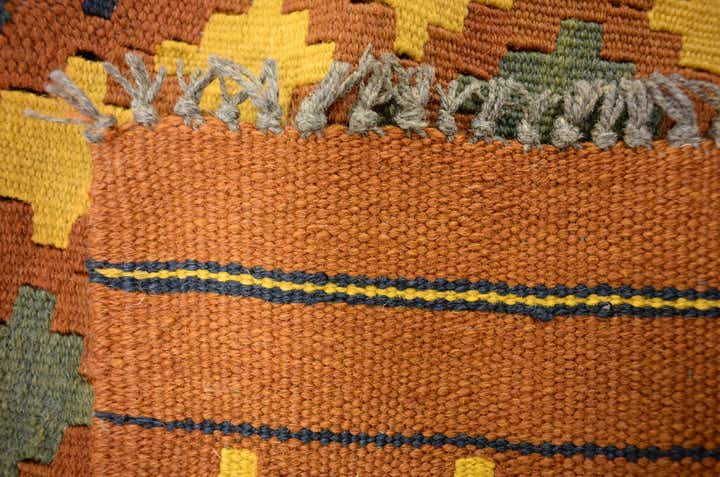 3' 3 x 6' 6 Hand Woven Kilim Maymana Wool Rug