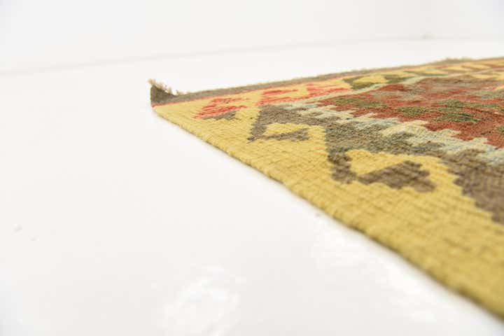 3' 4 x 6' 6 Hand Woven Kilim Maymana Wool Rug