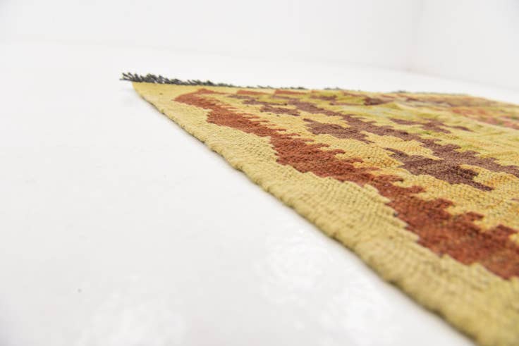 Detail image of 3' 4 x 6' 5 Hand Woven Kilim Maymana Wool Rug