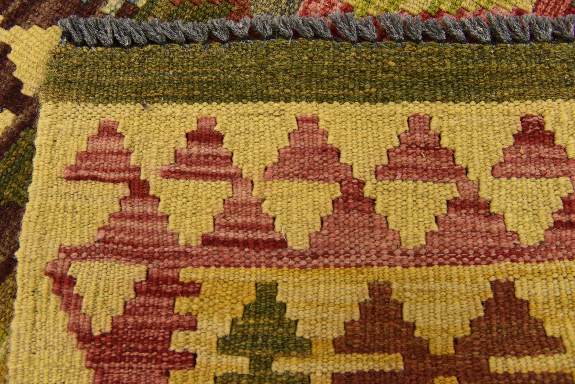 3' 3 x 6' 6 Hand Woven Kilim Maymana Wool Rug