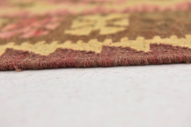 Detail image of 3' 3 x 4' 10 Hand Woven Kilim Maymana Wool Rug
