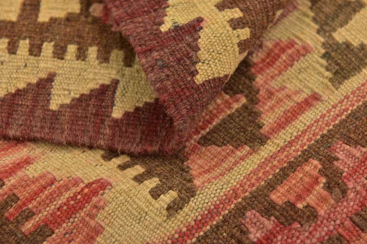 3' 3 x 4' 10 Hand Woven Kilim Maymana Wool Rug