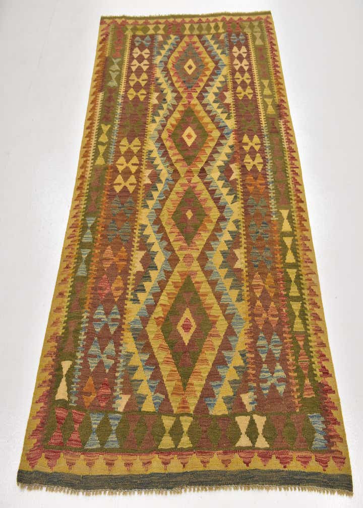4' 10 x 6' 7 Hand Woven Kilim Maymana Wool Rug