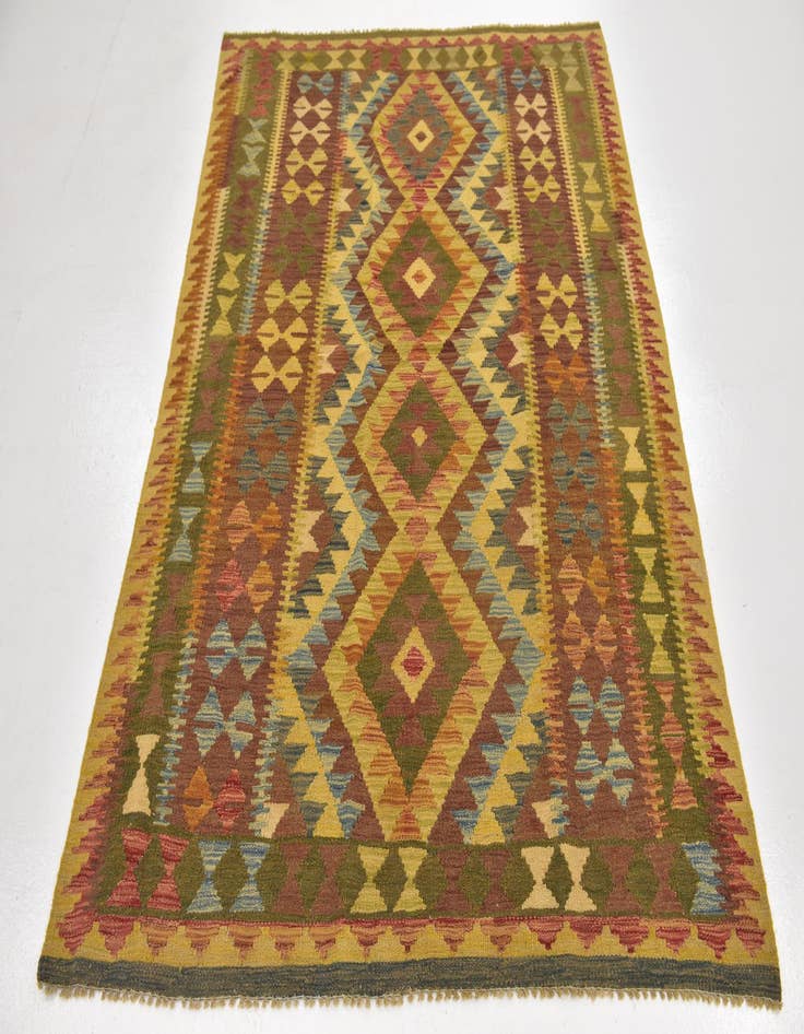 Detail image of 4' 10 x 6' 7  Hand Woven Kilim Maymana Wool Rug