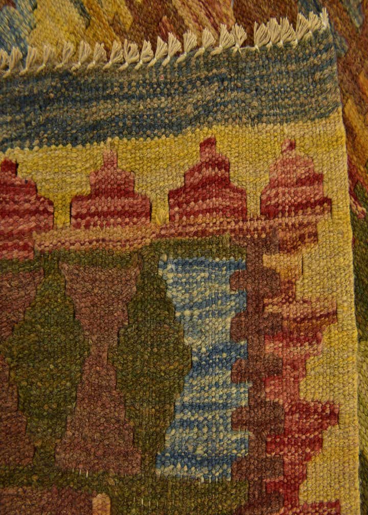 4' 10 x 6' 7 Hand Woven Kilim Maymana Wool Rug