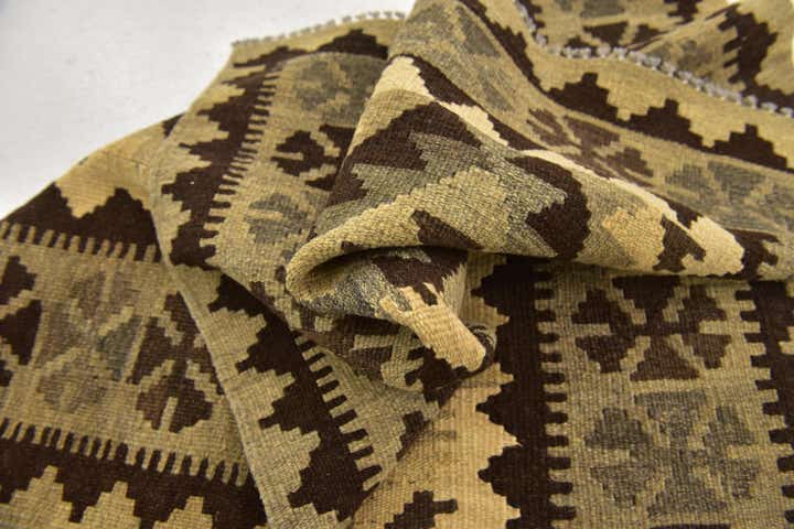 2' 9 x 4' Hand Woven Kilim Maymana Wool Rug