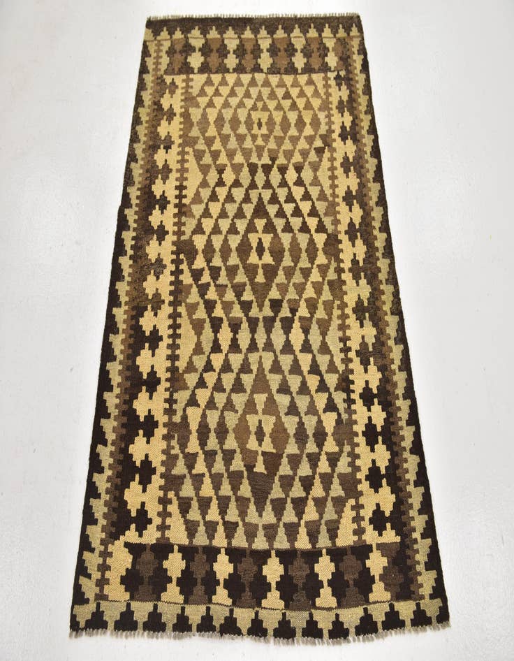 Detail image of 3' 4 x 4' 5  Hand Woven Kilim Maymana Wool Rug