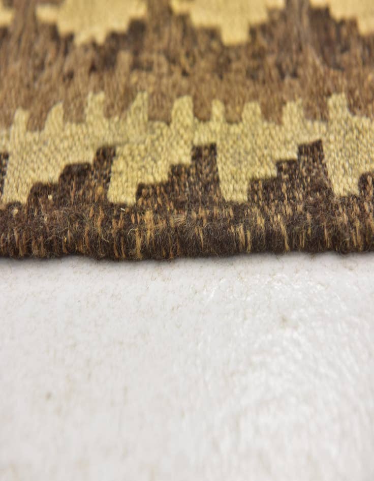 Detail image of 3' 4 x 4' 5  Hand Woven Kilim Maymana Wool Rug