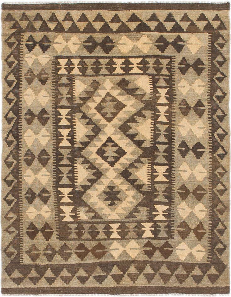 Detail image of 3' x 5' Hand Woven Kilim Maymana Wool Rug