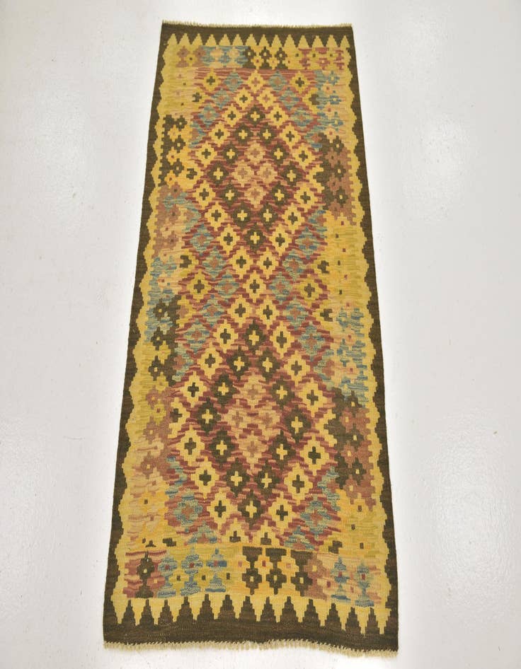 Detail image of 2' 9 x 4' 3 Hand Woven Kilim Maymana Wool Rug