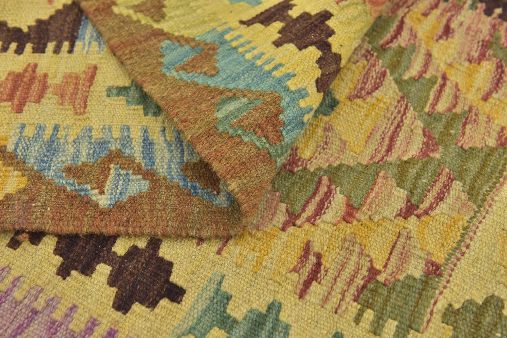 100cm x 150cm Tejido a mano Kilim Maymana Alfombra Lana