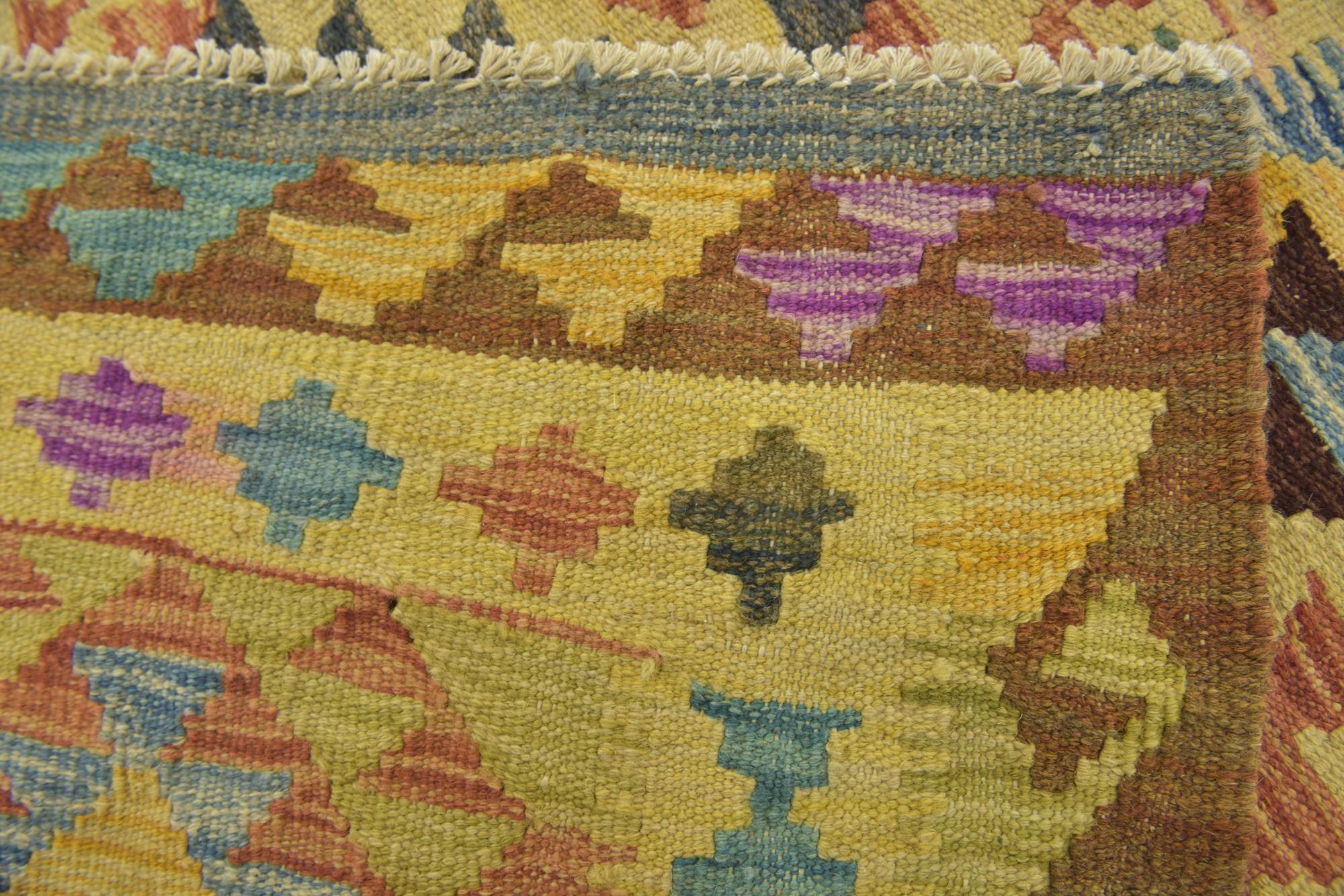 100cm x 150cm Tejido a mano Kilim Maymana Alfombra Lana