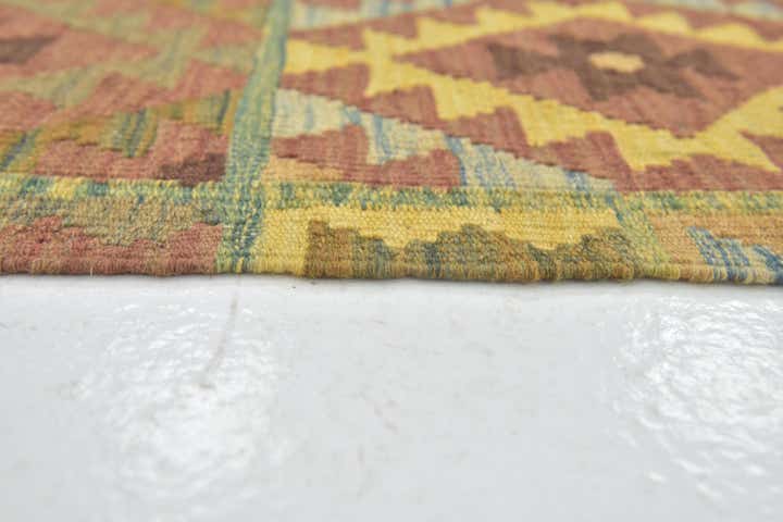 3' 3 x 5' Hand Woven Kilim Maymana Wool Rug