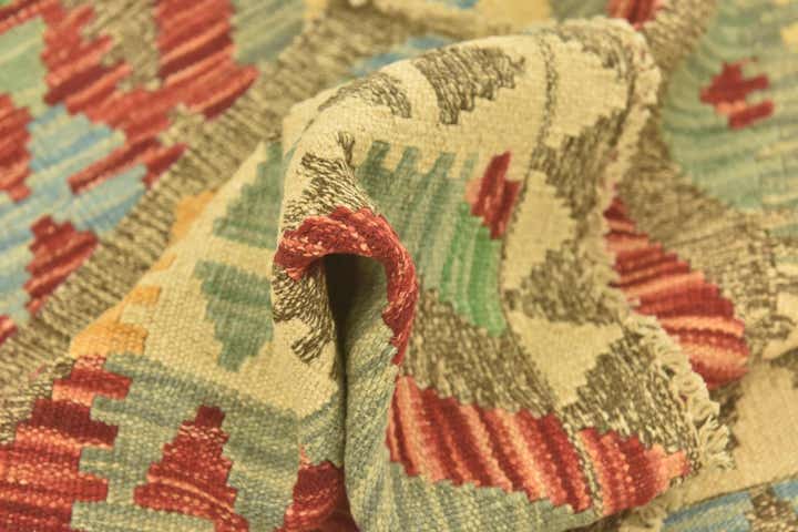 2' 9 x 4' Hand Woven Kilim Maymana Wool Rug