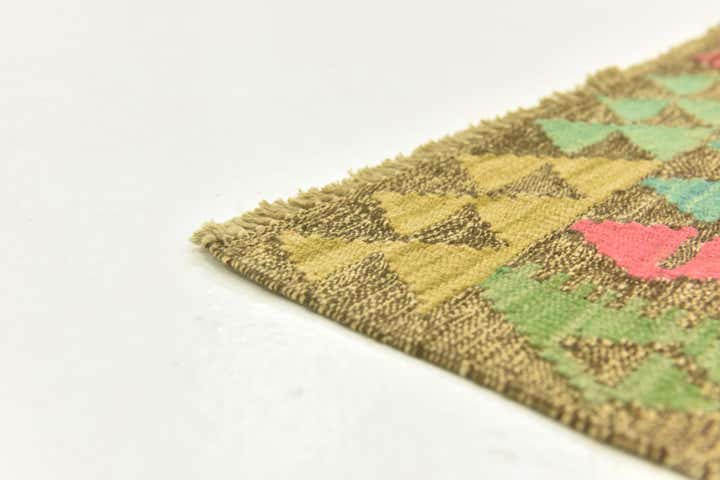 2' 8 x 4' Hand Woven Kilim Maymana Wool Rug