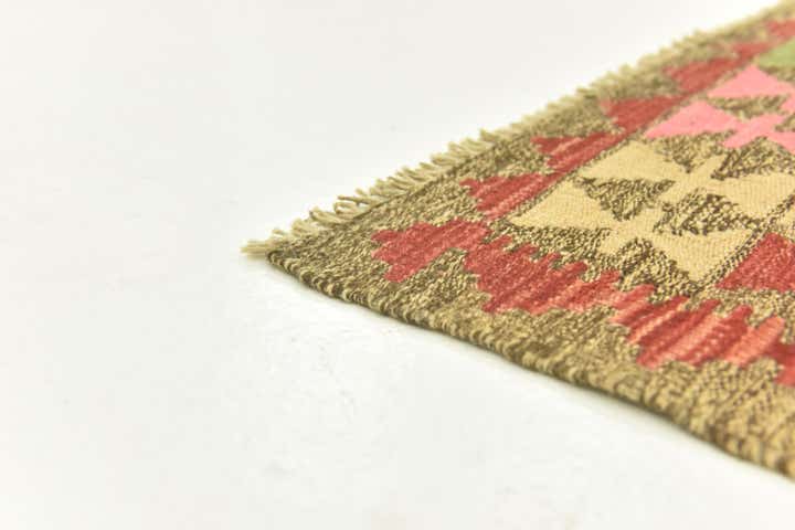 2' 8 x 4' 1 Hand Woven Kilim Maymana Wool Rug