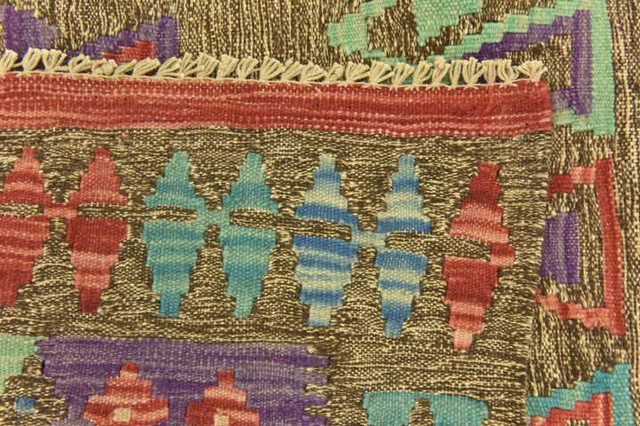 2' 8 x 4' 2 Hand Woven Kilim Maymana Wool Rug