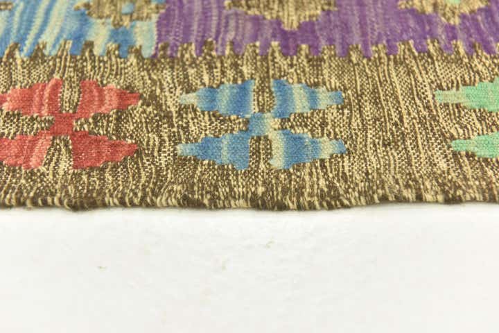 2' 8 x 4' 2 Hand Woven Kilim Maymana Wool Rug