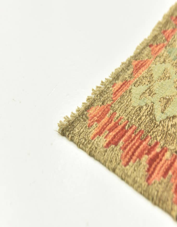 Detail image of 2' 8 x 4' 1 Hand Woven Kilim Maymana Wool Rug