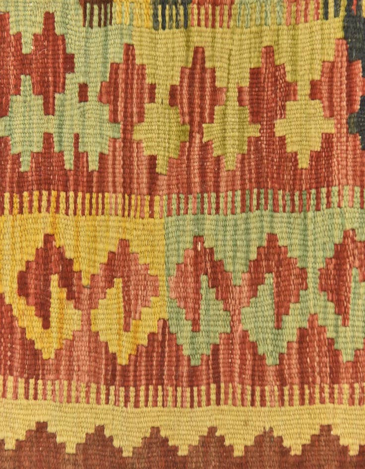 Detail image of 3' 4 x 5' 4  Hand Woven Kilim Maymana Wool Rug