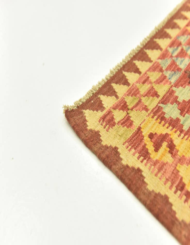 Detail image of 3' 4 x 5' 4  Hand Woven Kilim Maymana Wool Rug