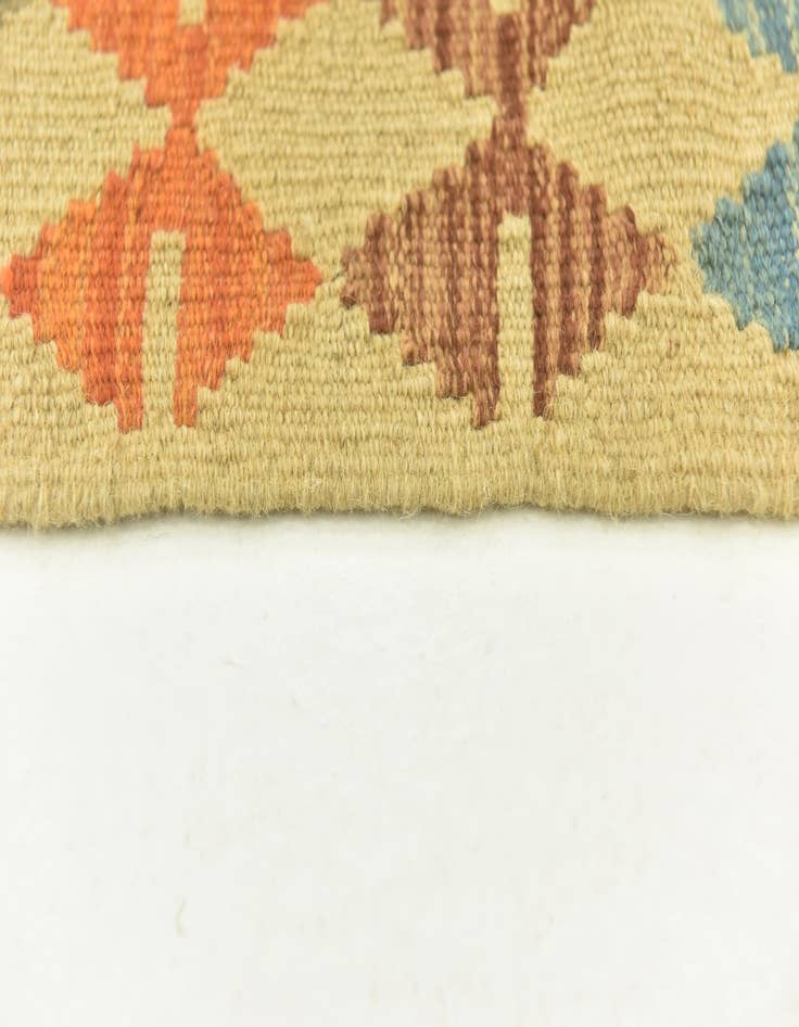 Detail image of 3' 6 x 4' 10  Hand Woven Kilim Maymana Wool Rug