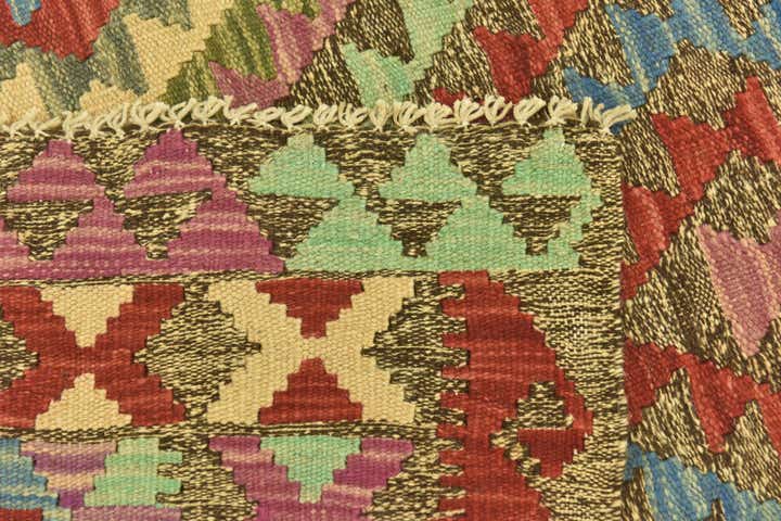 3' 4 x 6' 3 Hand Woven Kilim Maymana Wool Rug