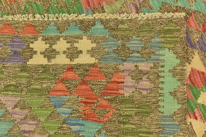120cm x 170cm Hand Woven Kilim Maymana Wool Rug