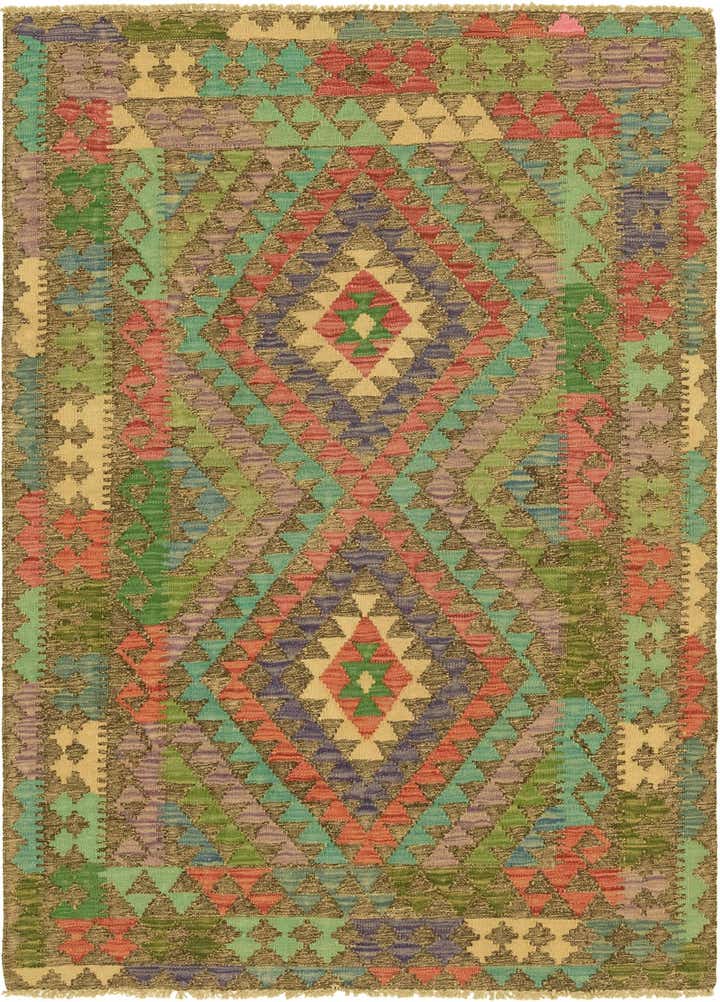 120cm x 170cm Hand Woven Kilim Maymana Wool Rug