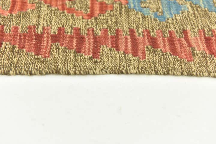 4' 2 x 5' 9 Hand Woven Kilim Maymana Wool Rug