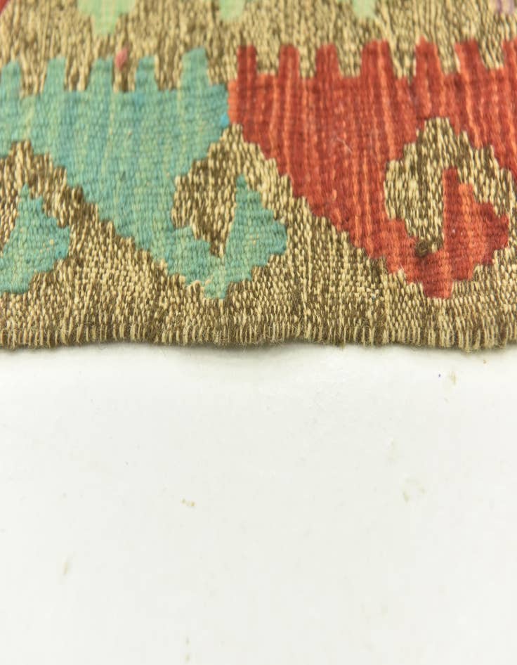 Detail image of 5' 1 x 6' 4  Hand Woven Kilim Maymana Wool Rug