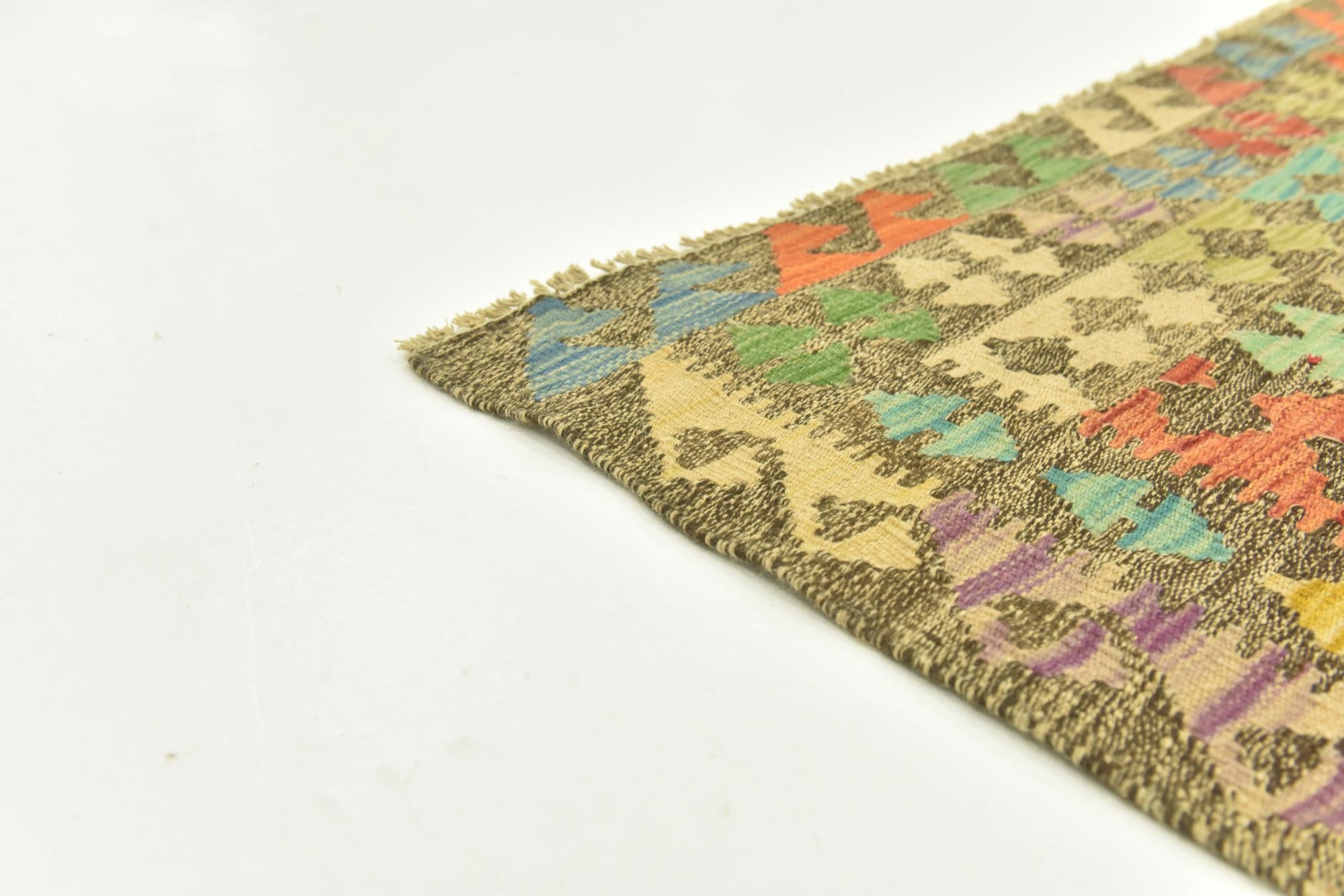 145cm x 195cm Tejido a mano Kilim Maymana Alfombra Lana