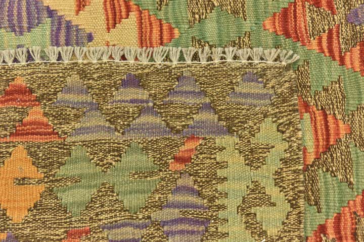 4' 10 x 6' 5 Hand Woven Kilim Maymana Wool Rug