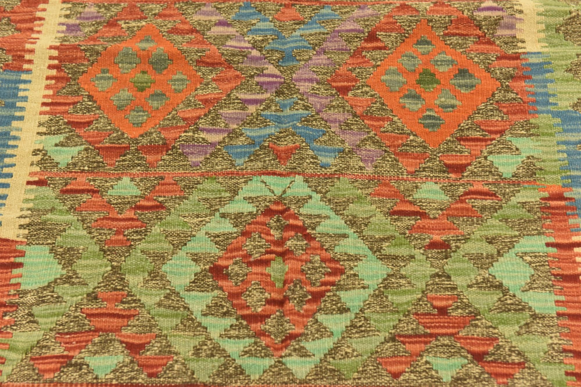 150cm x 200cm Tejido a mano Kilim Maymana Alfombra Lana