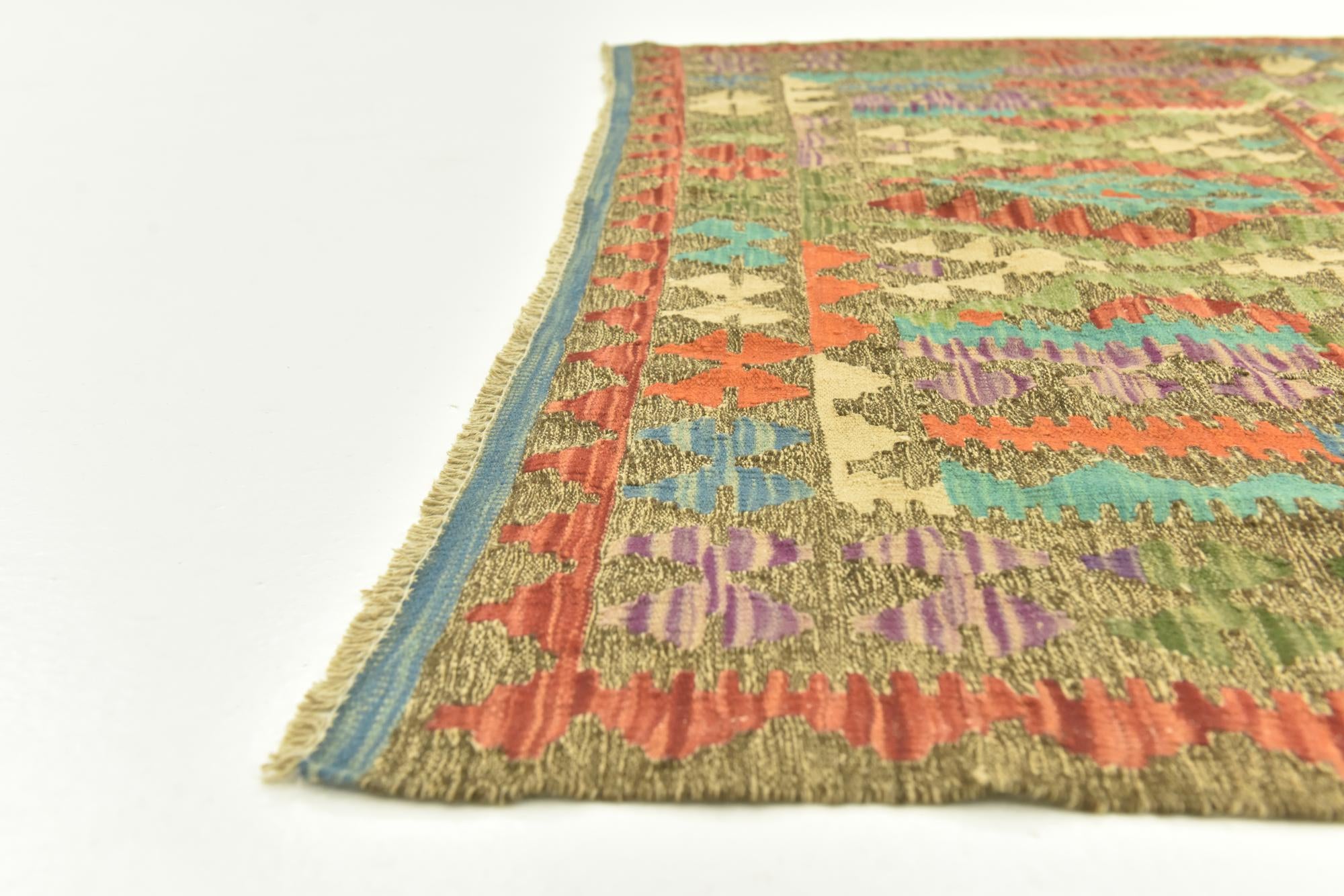 150cm x 200cm Tejido a mano Kilim Maymana Alfombra Lana