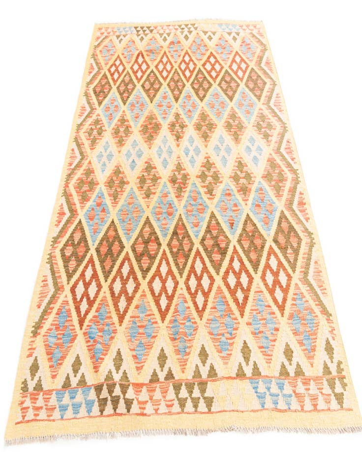 Detail image of 5' x 6' 5  Hand Woven Kilim Maymana Wool Rug