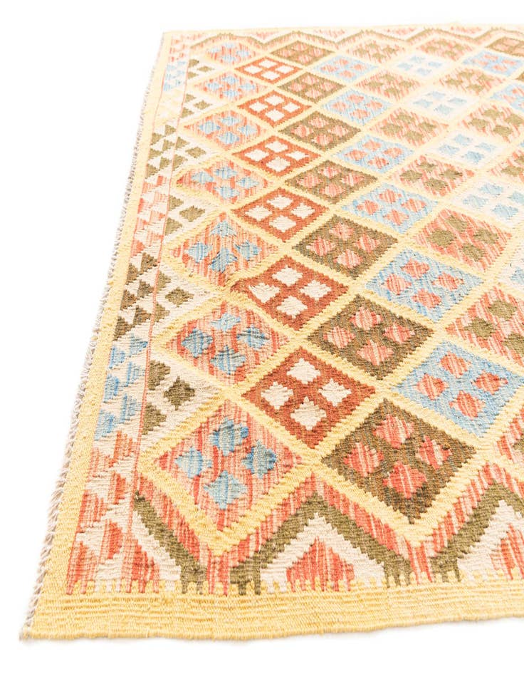 Detail image of 5' x 6' 5  Hand Woven Kilim Maymana Wool Rug
