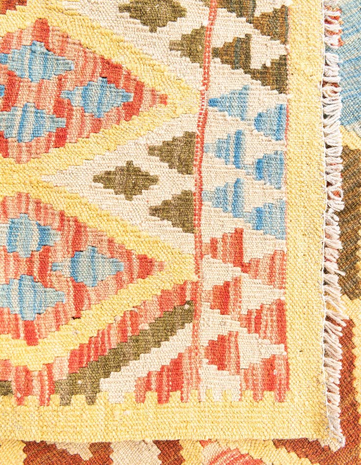 Detail image of 5' x 6' 5  Hand Woven Kilim Maymana Wool Rug