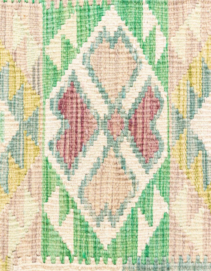 Detail image of 3' 9 x 5' 9 Hand Woven Kilim Maymana Wool Rug