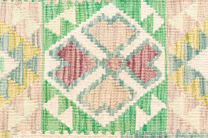 3' 9 x 5' 9 Hand Woven Kilim Maymana Wool Rug